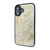 iPhone 16 Plus Gold Mother of Pearl shell case — main view