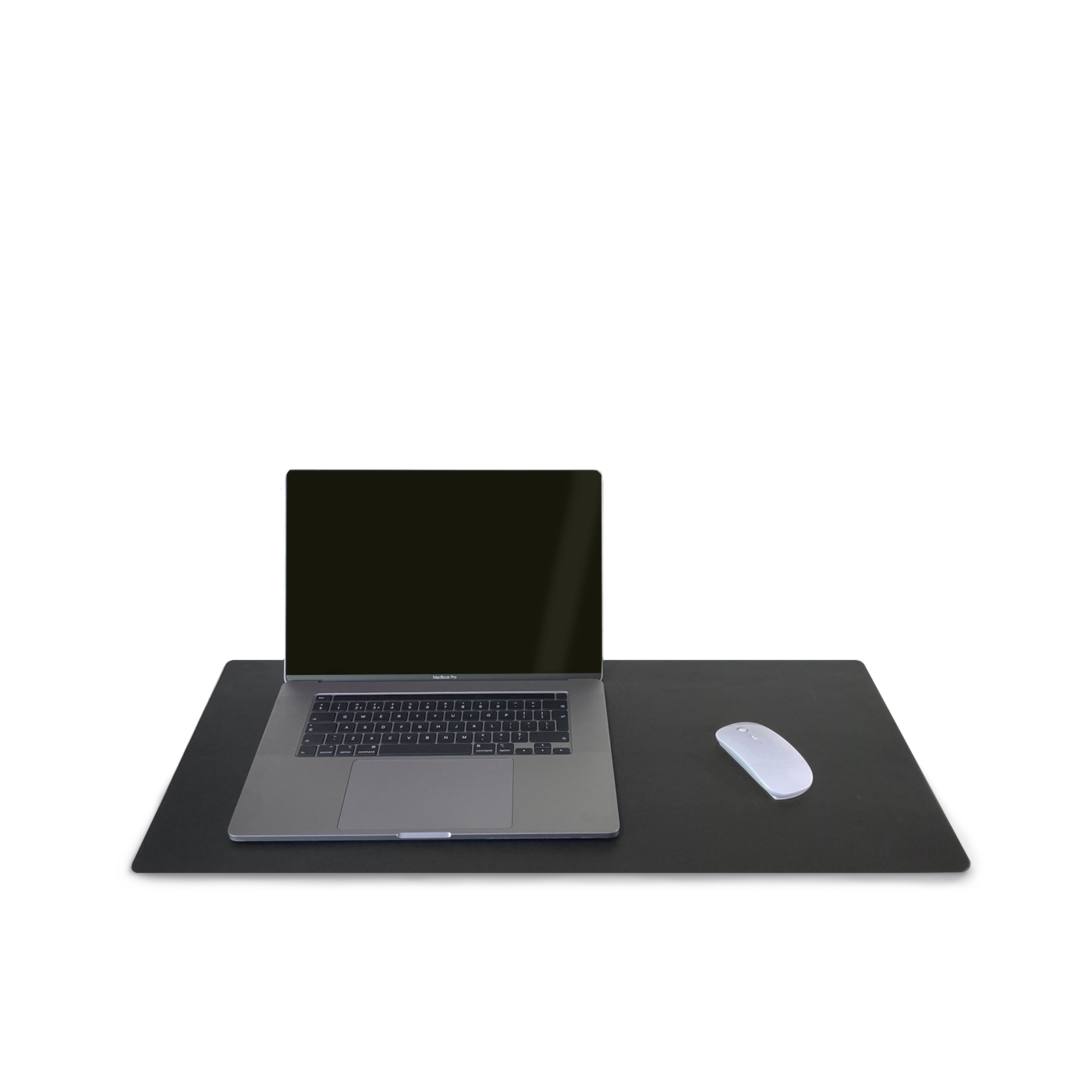 Medium Black Premium Leather Desk Mat Desk Pad Workspace