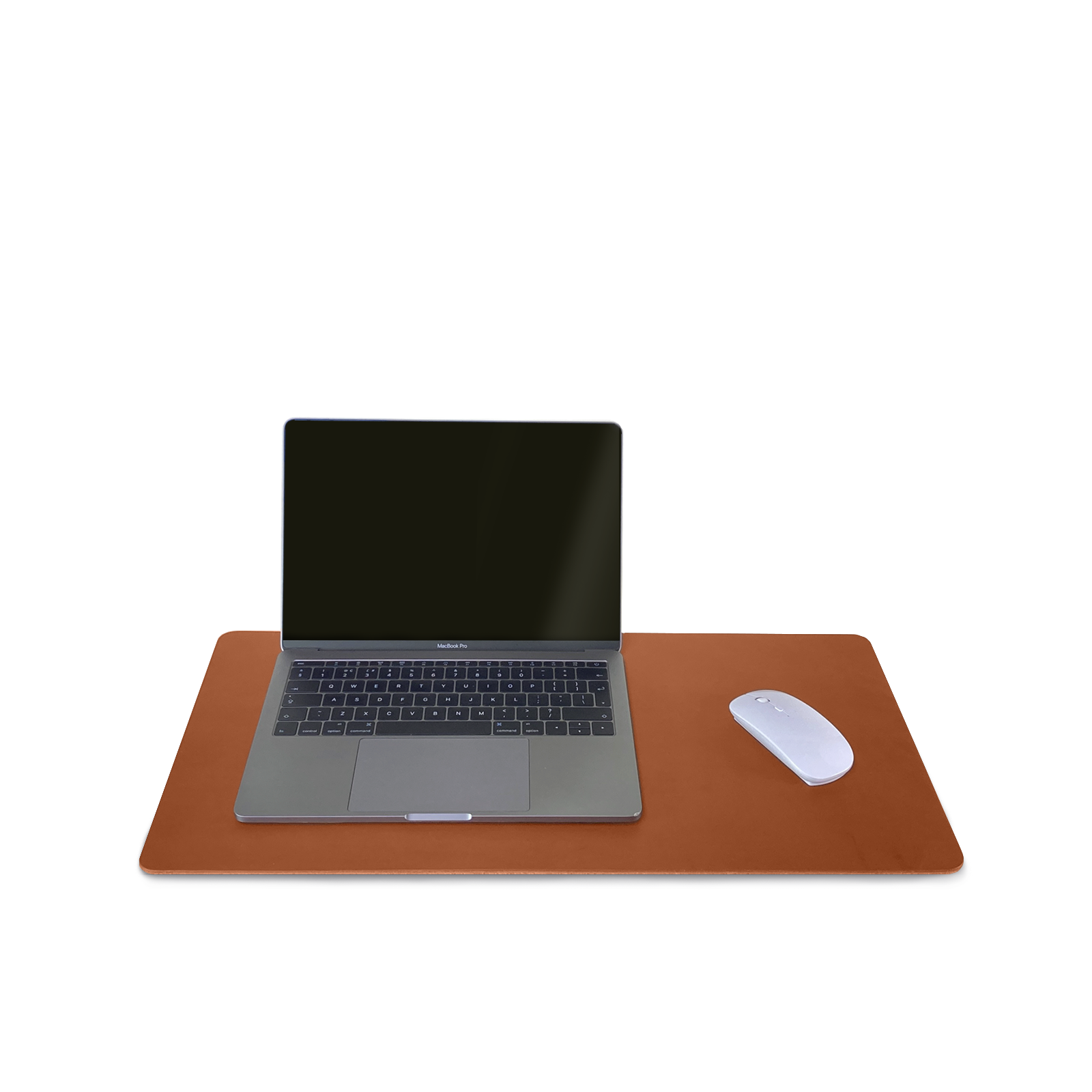 Medium Tan Premium Leather Desk Mat Desk Pad Workspace Cover Up