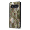Galaxy S10 Plus — Black Mother of Pearl seashell Explorer case, on the phone