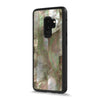 Galaxy S9 Plus — Black Mother of Pearl seashell Explorer case, standing upright