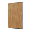 iPad 10.2" (7th Gen) — Cherry wood skin, standing upright