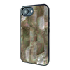 iPhone 16e Black Mother of Pearl shell case — main view