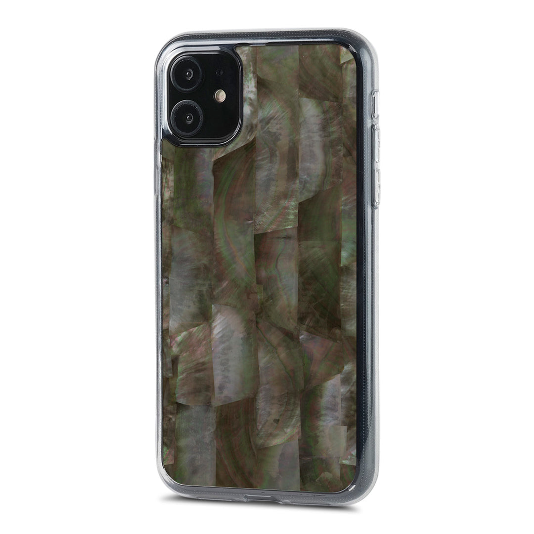 Black Mother of Pearl iPhone 11 Pro Max Shell Explorer Case