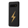 Galaxy S10 Plus — Gold Lightning Bolt wood Explorer case