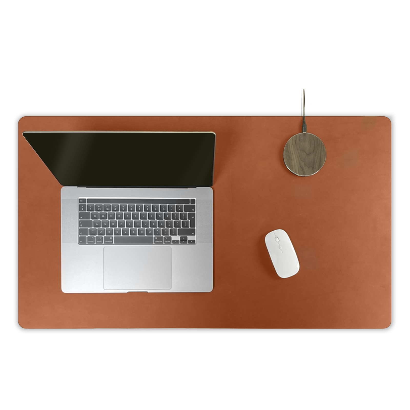Large Tan Premium Leather Desk Mat / Desk Pad - Workspace - Cover-Up