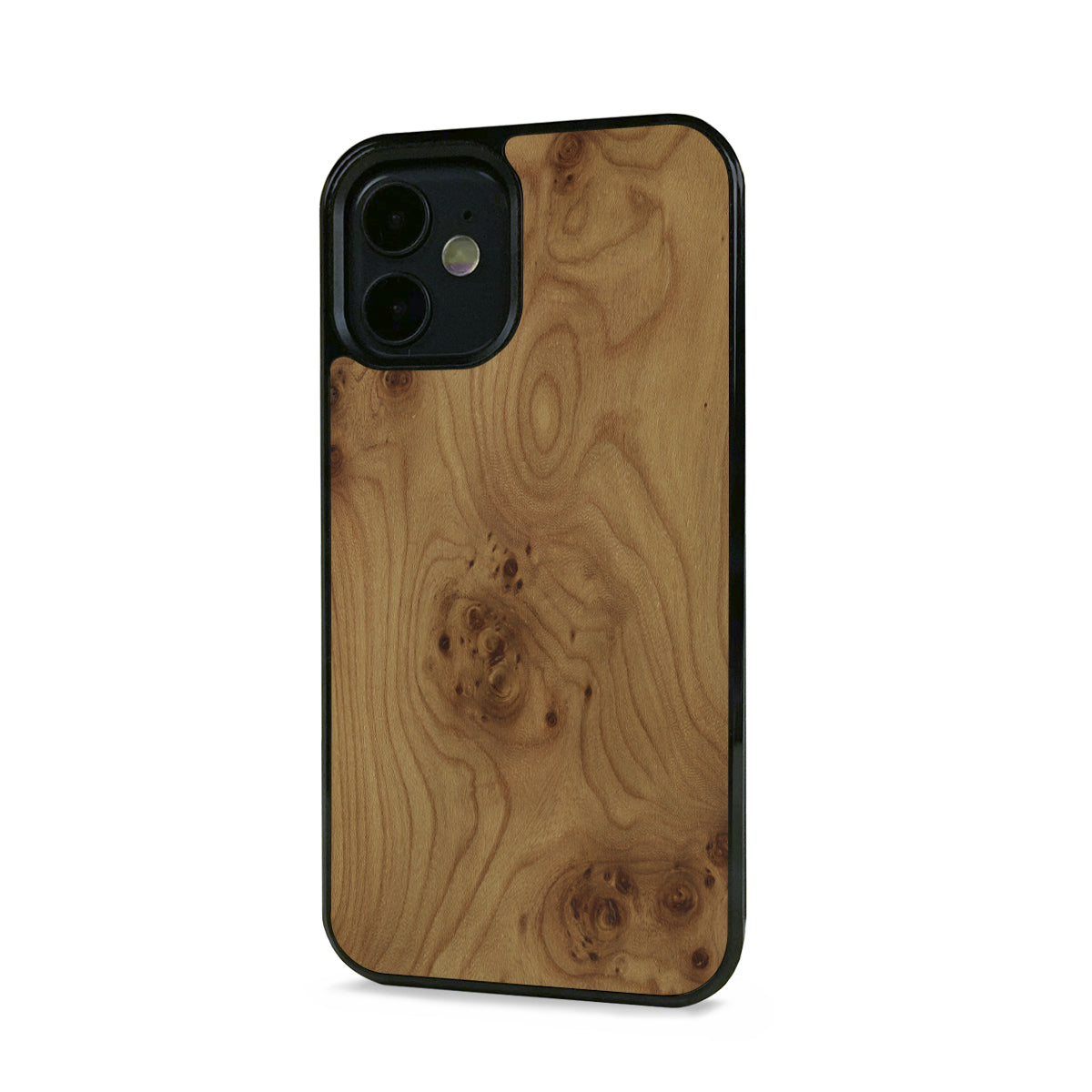 iPhone 12 —  #WoodBack Explorer Black Case