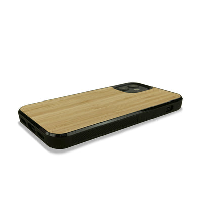 iPhone 12 —  #WoodBack Explorer Black Case