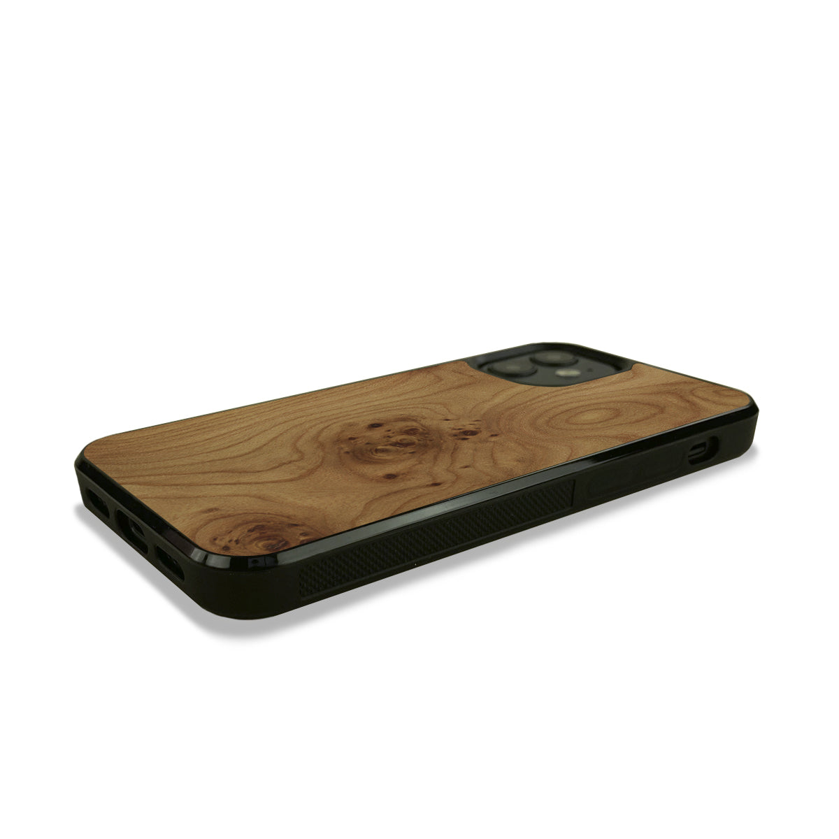 iPhone 12 —  #WoodBack Explorer Black Case