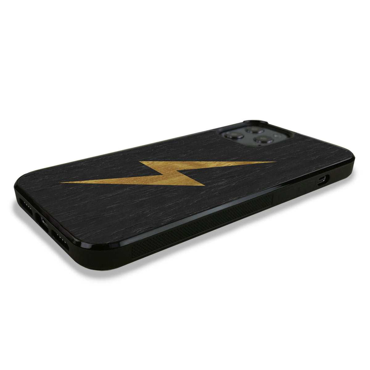 iPhone 12 Pro Max —  #WoodBack Explorer Black Case