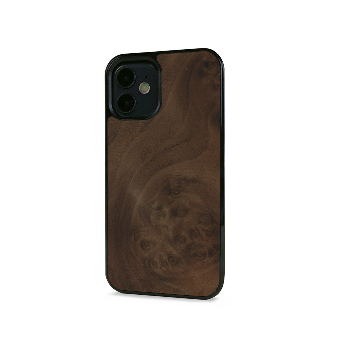 iPhone 12 Mini —  #WoodBack Explorer Black Case