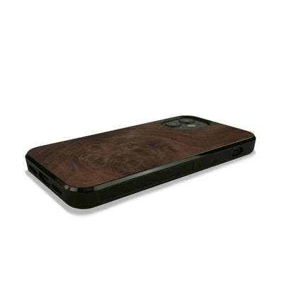 iPhone 12 Mini —  #WoodBack Explorer Black Case