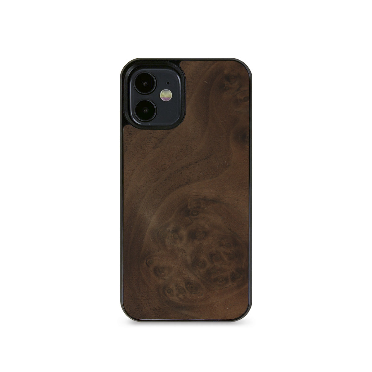 iPhone 12 Mini —  #WoodBack Explorer Black Case