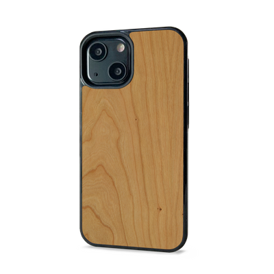 iPhone 14 Plus —  #WoodBack Explorer Black Case