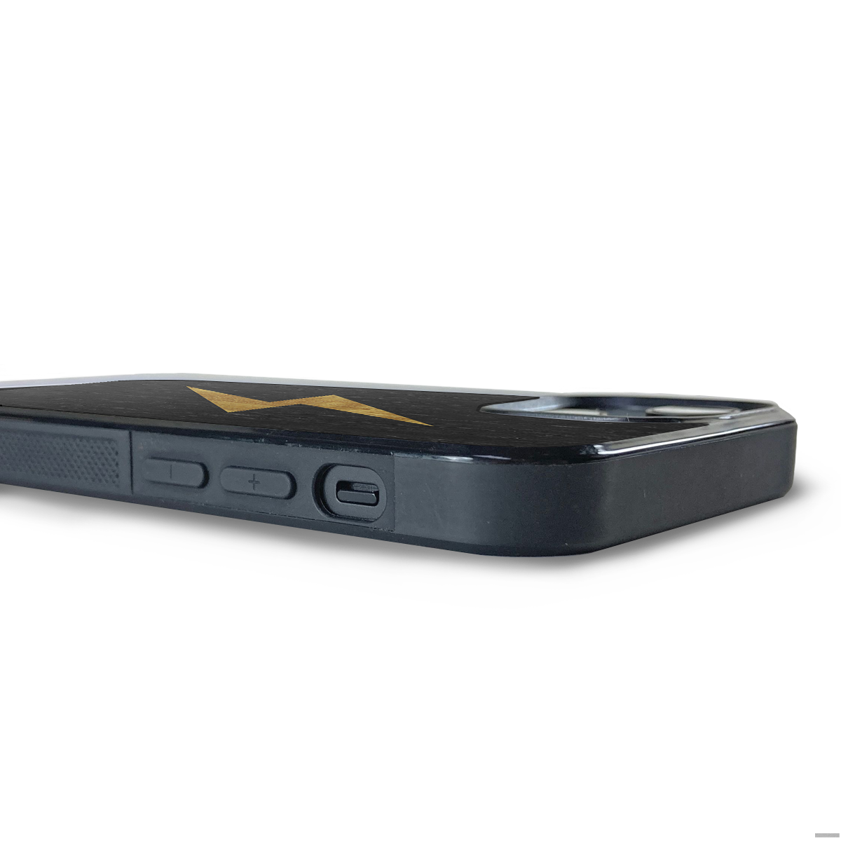 iPhone 14 Plus —  #WoodBack Explorer Black Case