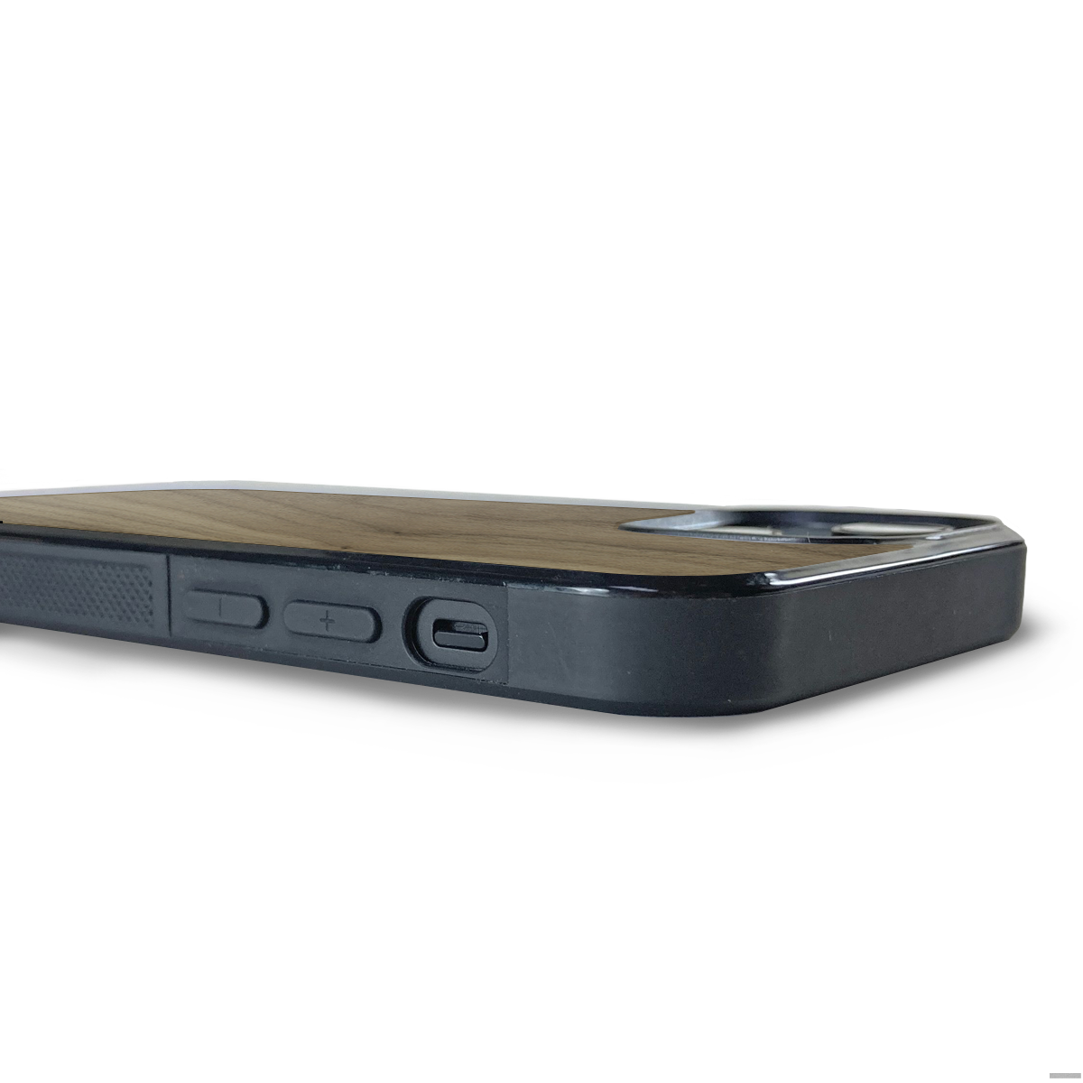 iPhone 14 Plus —  #WoodBack Explorer Black Case