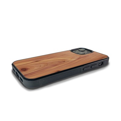 iPhone 14 Plus —  #WoodBack Explorer Black Case