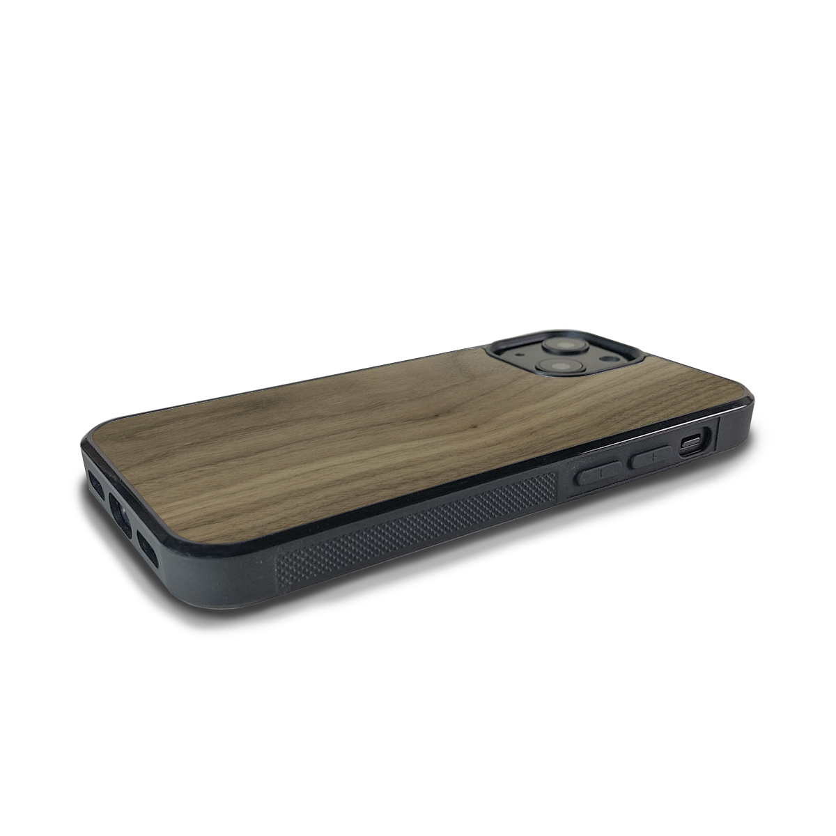 iPhone 14 Plus —  #WoodBack Explorer Black Case