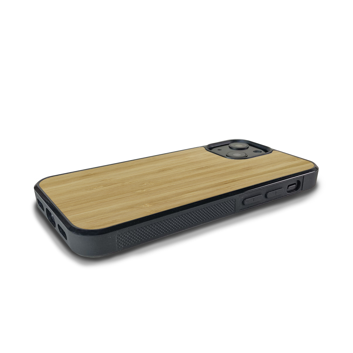 iPhone 14 Plus —  #WoodBack Explorer Black Case