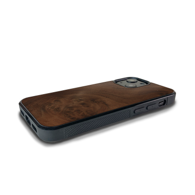 iPhone 14 Plus —  #WoodBack Explorer Black Case