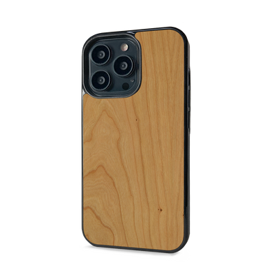 iPhone 14 Pro Max —  #WoodBack Explorer Black Case