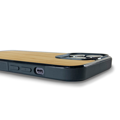 iPhone 14 Pro Max —  #WoodBack Explorer Black Case