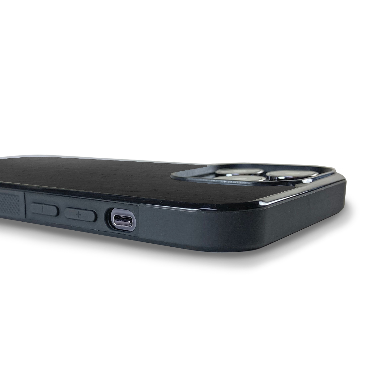 iPhone 14 Pro Max —  #WoodBack Explorer Black Case