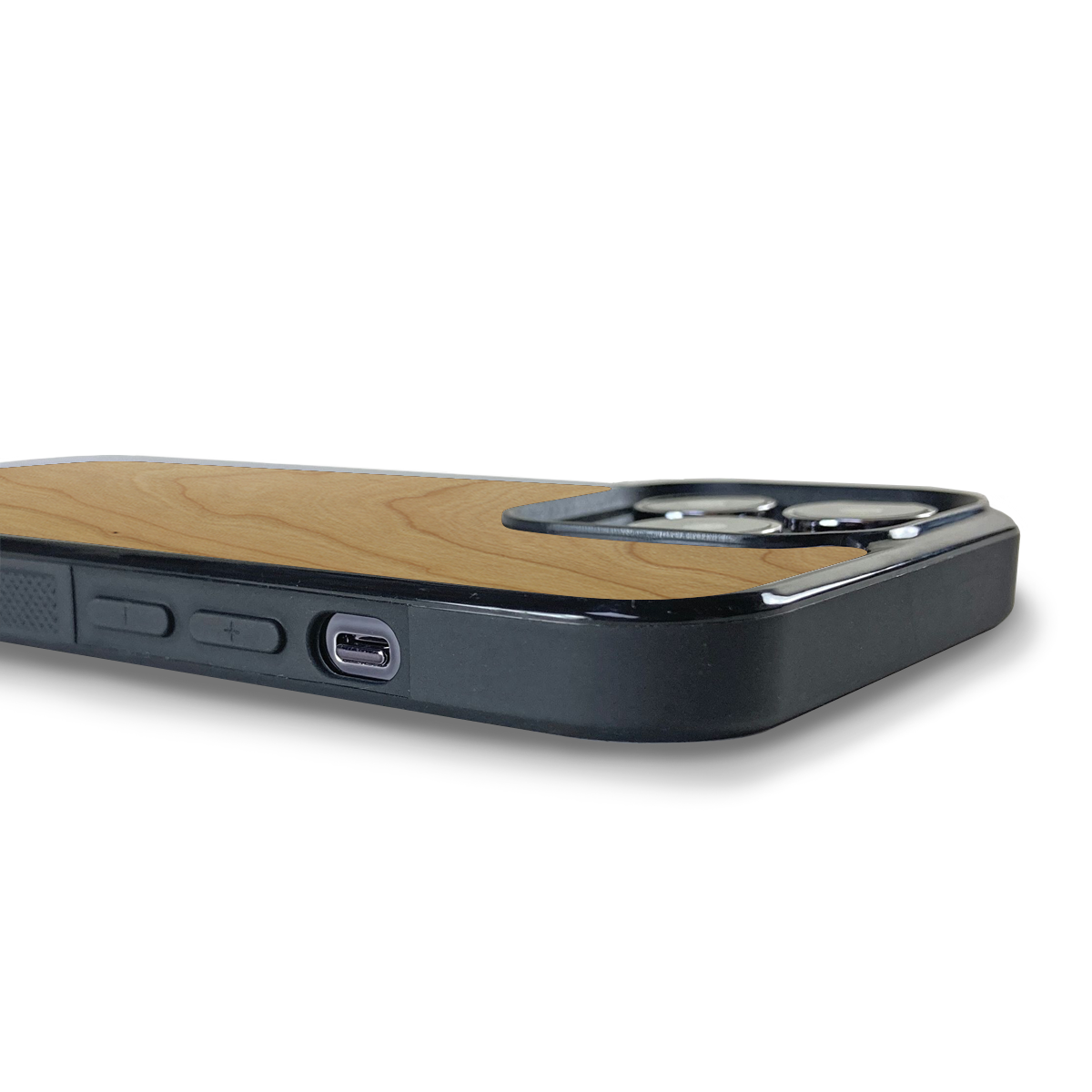 iPhone 13 Pro Max —  #WoodBack Explorer Black Case