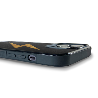 iPhone 14 Pro —  #WoodBack Explorer Black Case