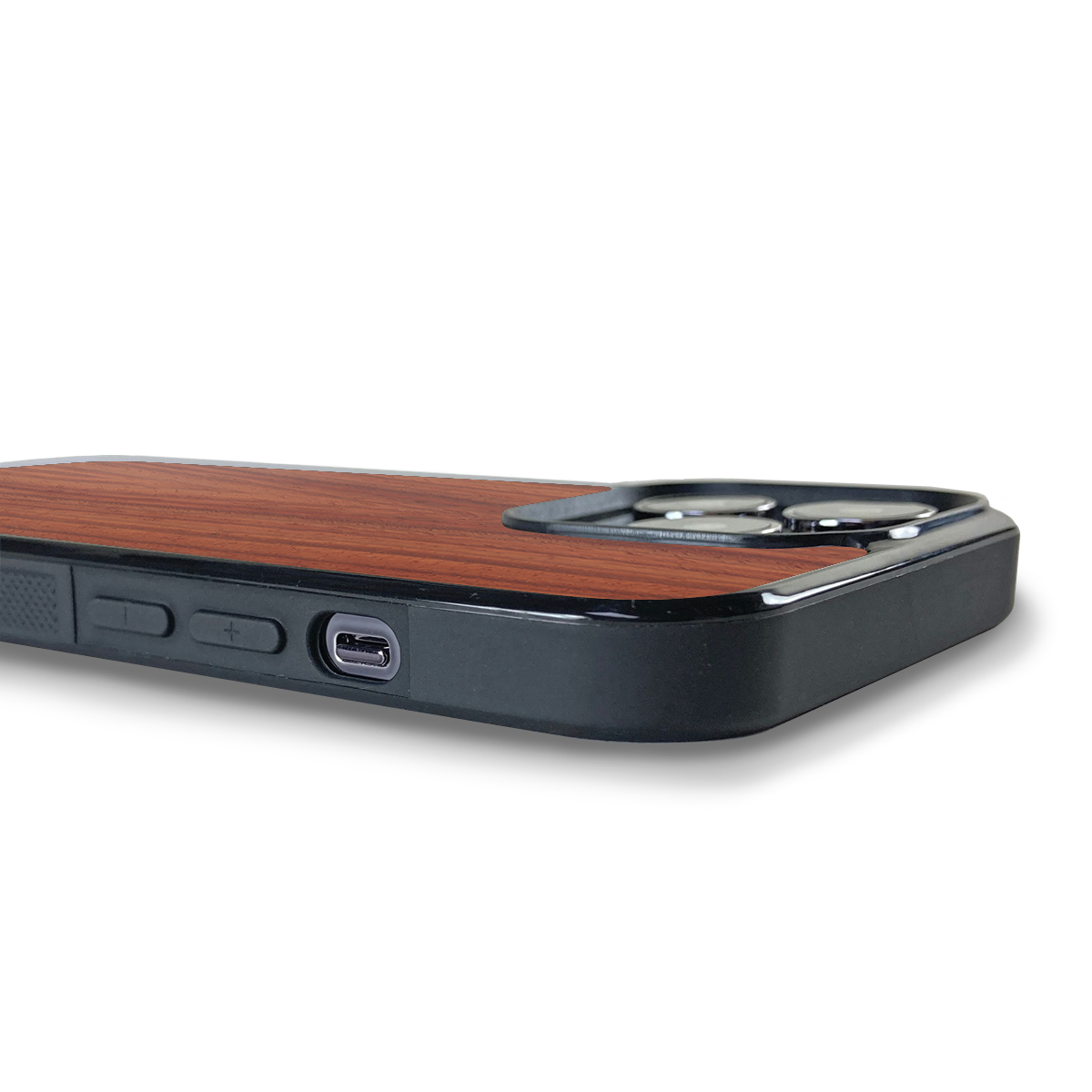 iPhone 13 Pro Max —  #WoodBack Explorer Black Case