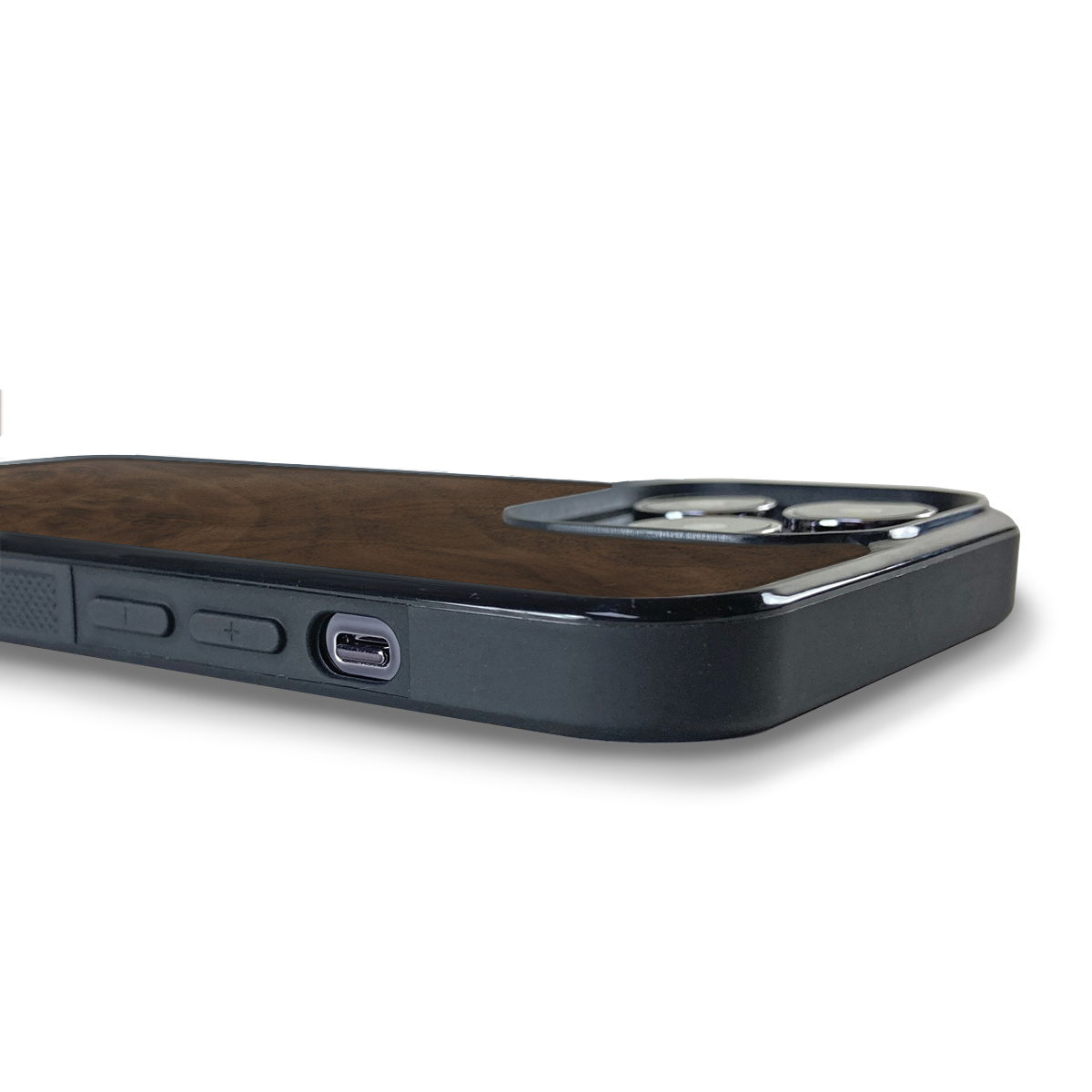 iPhone 13 Pro —  #WoodBack Explorer Black Case