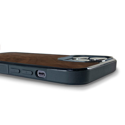 iPhone 13 Pro —  #WoodBack Explorer Black Case