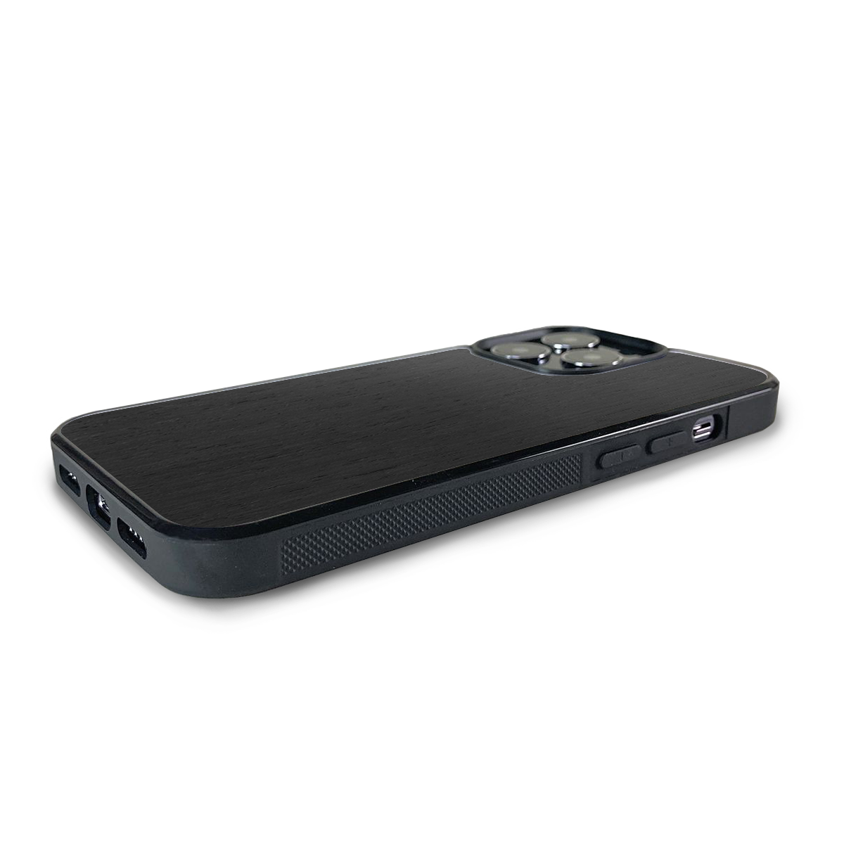 iPhone 14 Pro Max —  #WoodBack Explorer Black Case