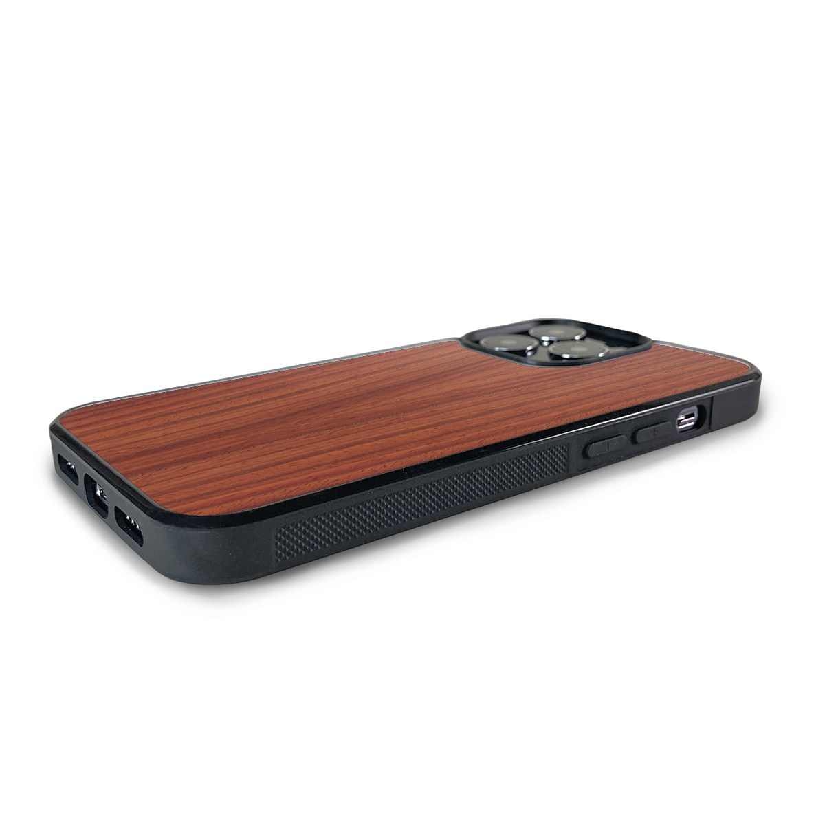 iPhone 14 Pro Max —  #WoodBack Explorer Black Case