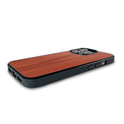 iPhone 14 Pro Max —  #WoodBack Explorer Black Case