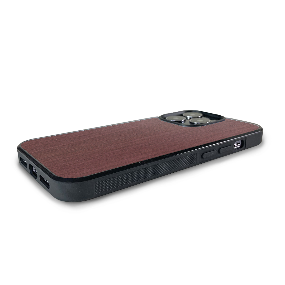 iPhone 14 Pro Max —  #WoodBack Explorer Black Case