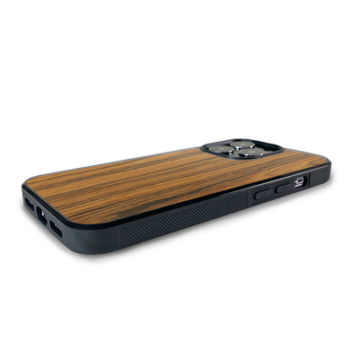 iPhone 13 Pro — #WoodBack Explorer Black Case