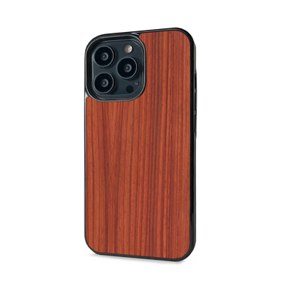 iPhone 14 Pro —  #WoodBack Explorer Black Case