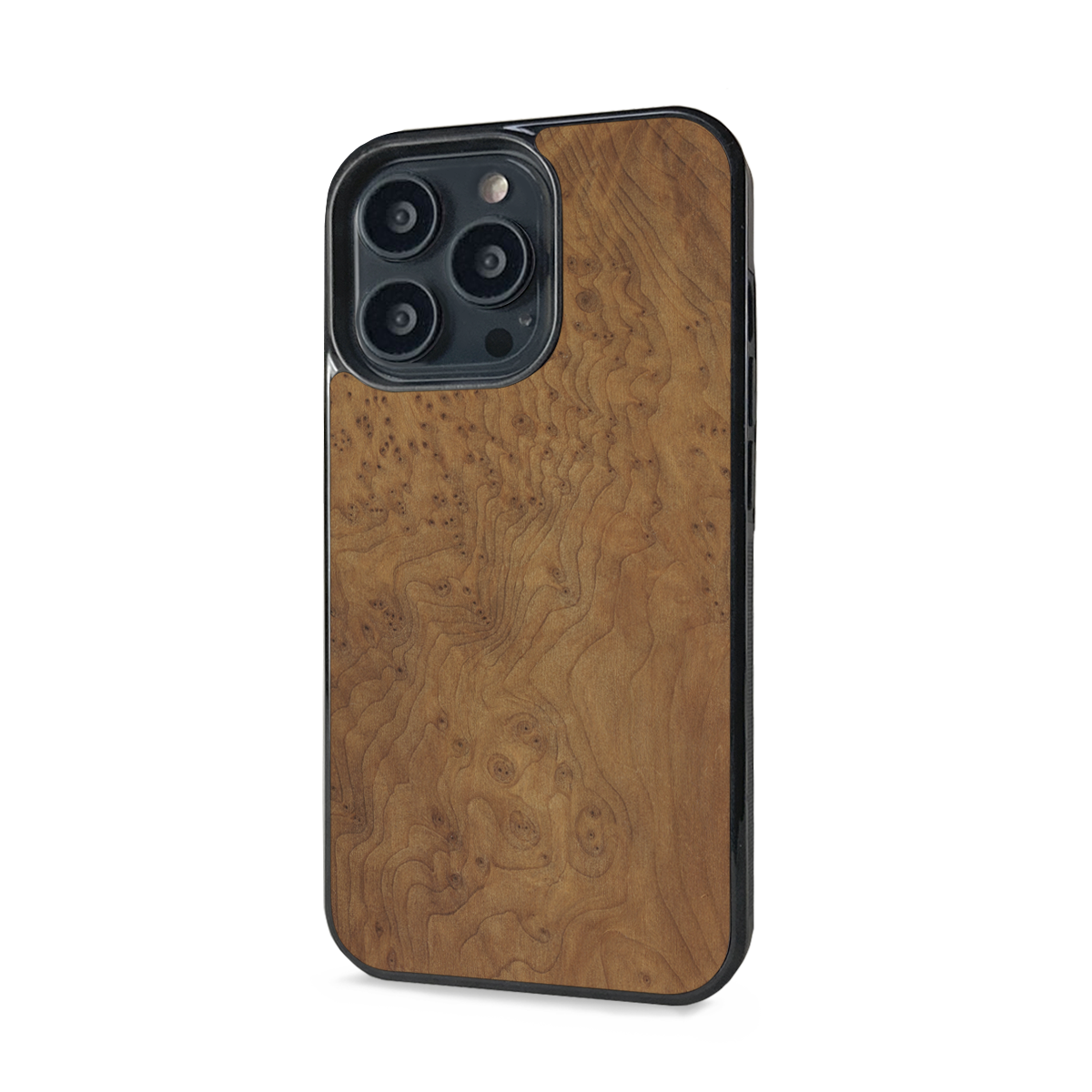 iPhone 13 Pro — #WoodBack Explorer Black Case