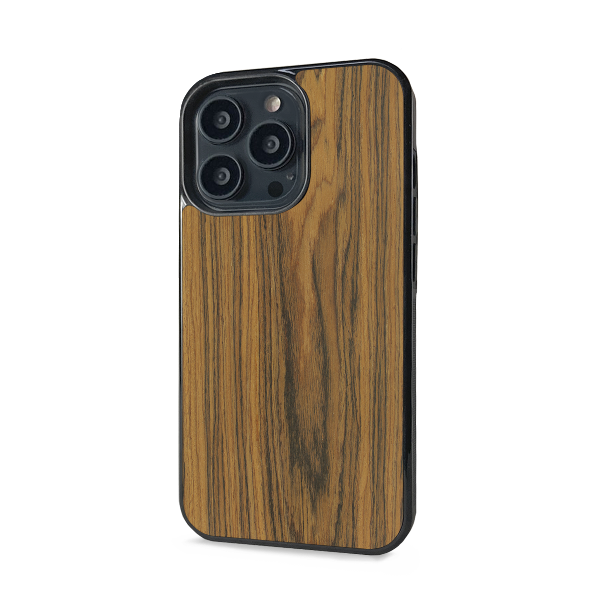 iPhone 13 Pro — #WoodBack Explorer Black Case