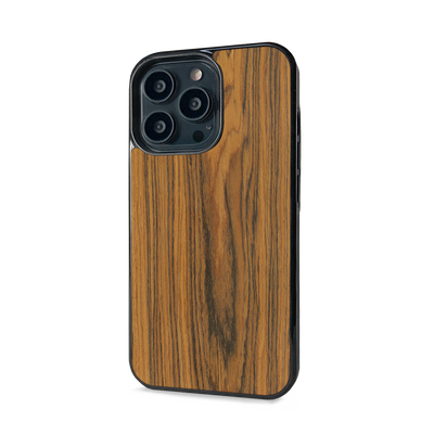 iPhone 13 Pro — #WoodBack Explorer Black Case