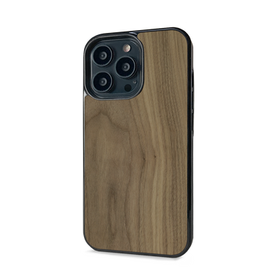 iPhone 14 Pro —  #WoodBack Explorer Black Case