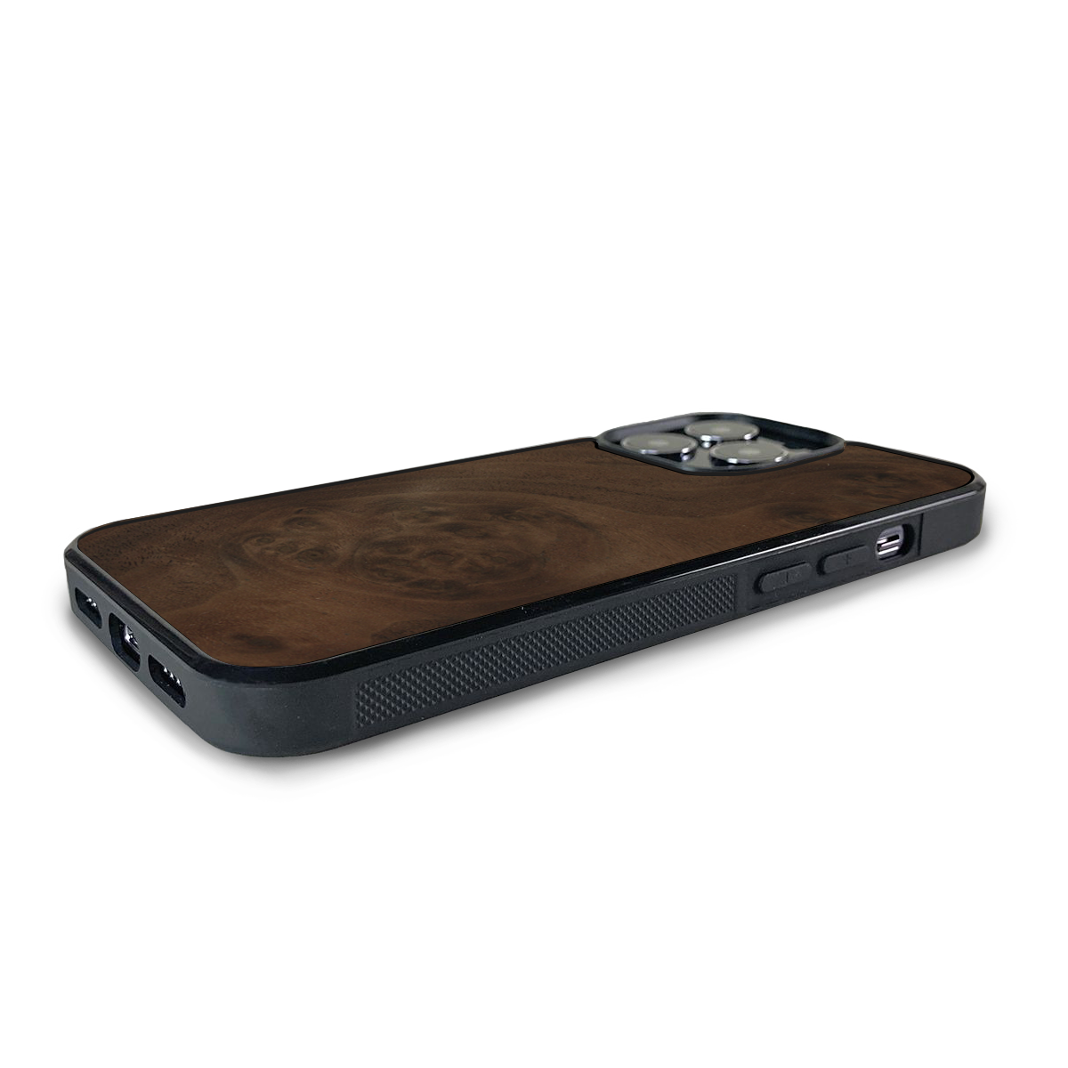 iPhone 13 Pro —  #WoodBack Explorer Black Case