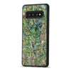 Galaxy S10 Plus — Green Abalone seashell Explorer case, on the phone