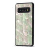 Galaxy S10 Plus — White Abalone seashell Explorer case, on the phone
