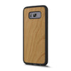 Galaxy S8 Plus — Cherry wood Explorer case, standing upright