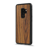 Galaxy S9 Plus — Rosewood wood Explorer case, standing upright