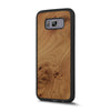 Galaxy S8 Plus — Carpathian Elm Burl wood Explorer case, standing upright