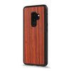 Galaxy S9 Plus — Padauk wood Explorer case, standing upright