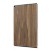 iPad 10.2" (7th Gen) — Walnut wood skin, standing upright